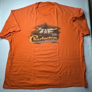 Harley-Davidson Mens Charleston South Carolina T-Shirt Orange Size 3X 2006